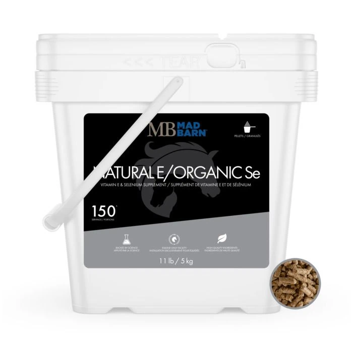 Natural E Organic SE Pellets - 5 kg - Vitamin E and Selenium Supplement for Horses - Mad Barn