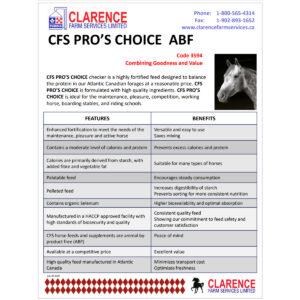 CFS Pro’s Choice ABF (Clarence Farm Services)