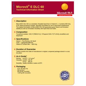 Microvit E DLC 60 (Adisseo)