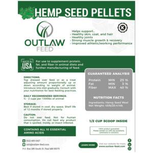 Hemp Seed Pellets (Outlaw Feed)