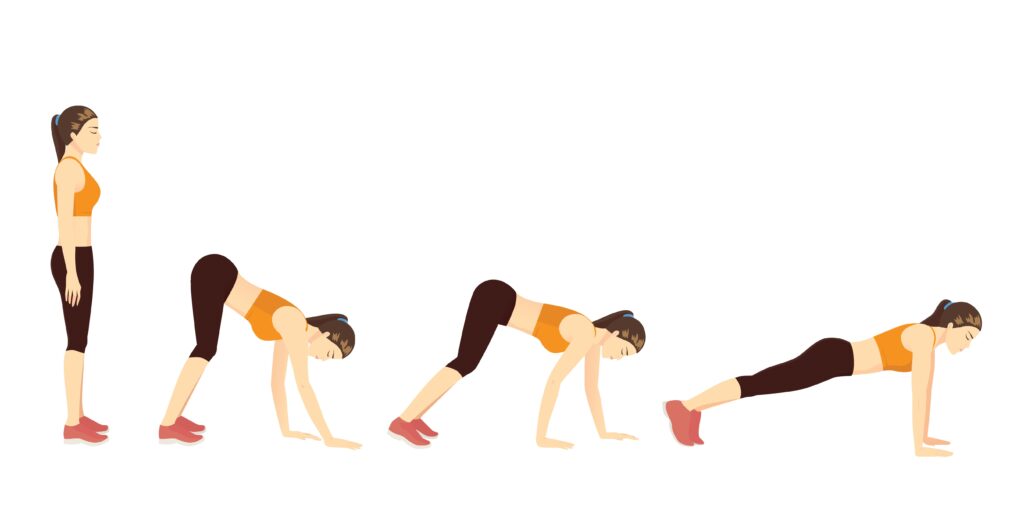 walkout to pushup exercise