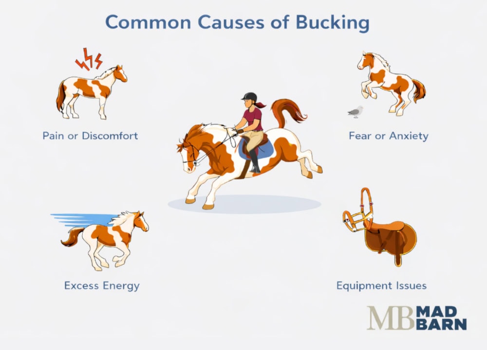 common causes of bucking in horses