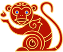 Monkey zodiac animal illustration