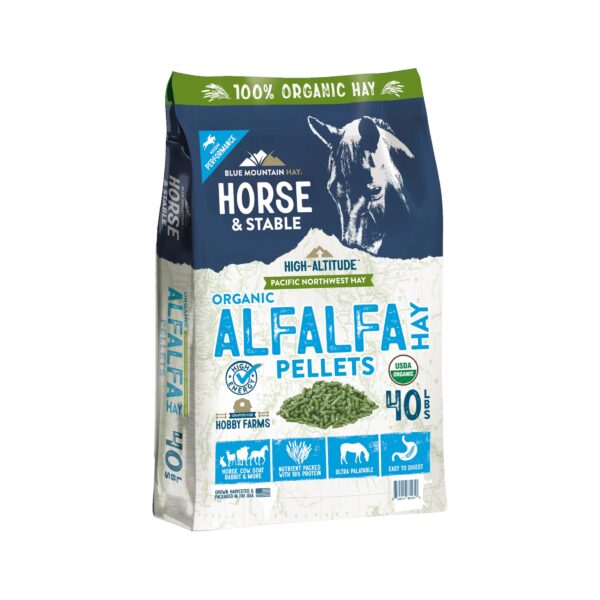 Organic Alfalfa Hay Pellets (Blue Mountain Hay)