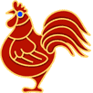 Rooster zodiac animal illustration
