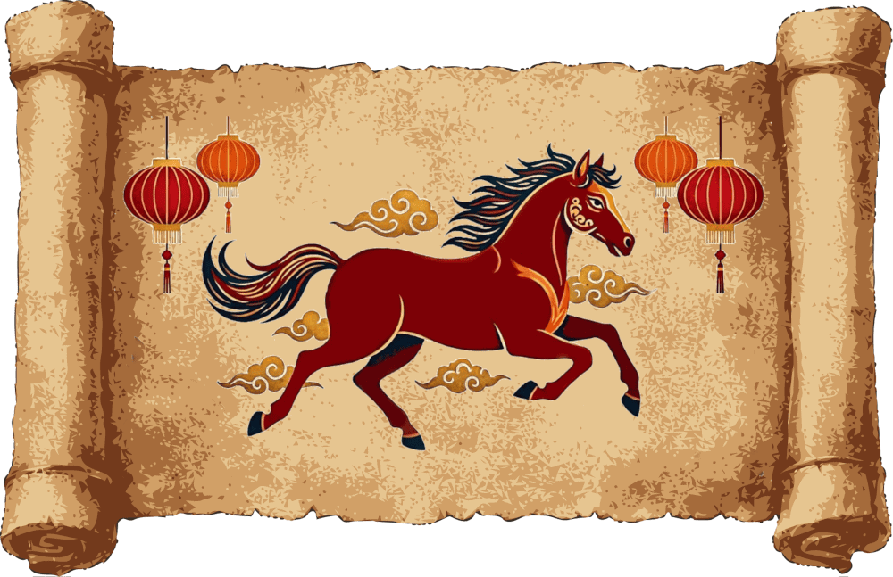 image of a figurative fire horse