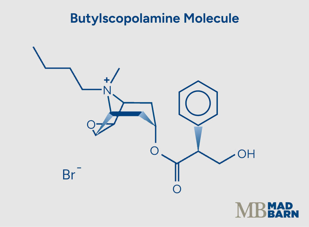 diagram of butylscopolamine molecule