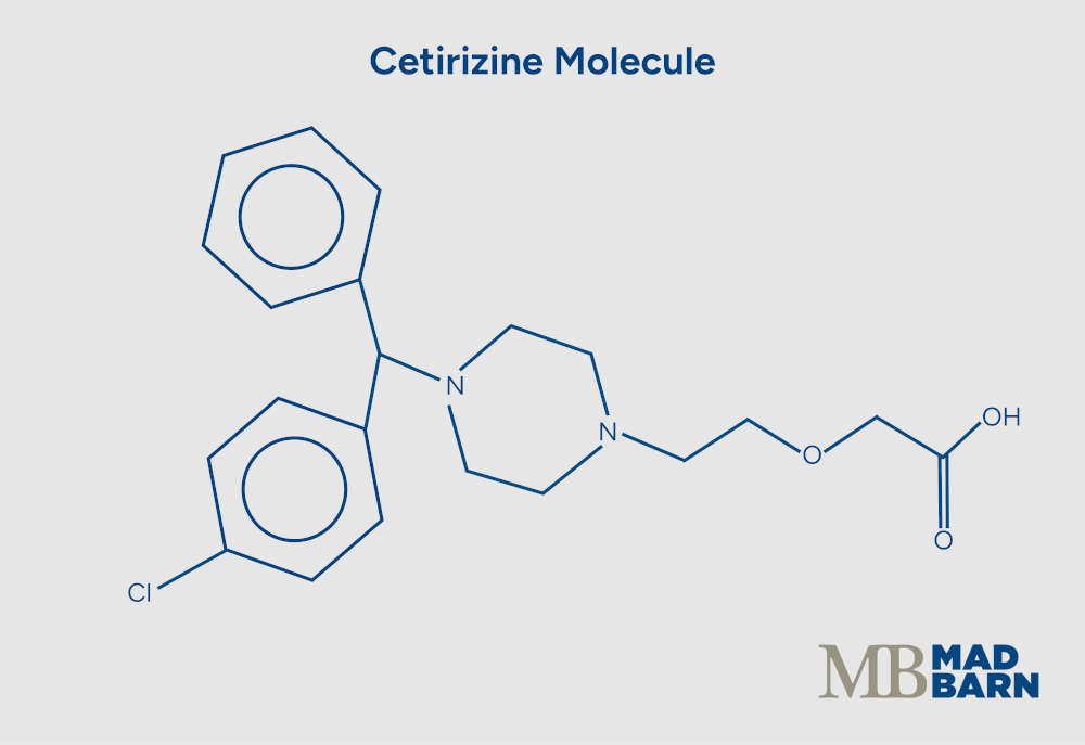 diagram of cetirizine molecule
