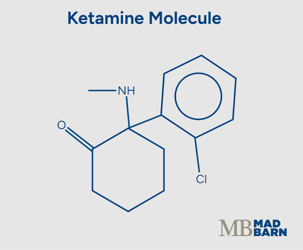 illustration of ketamine molecule