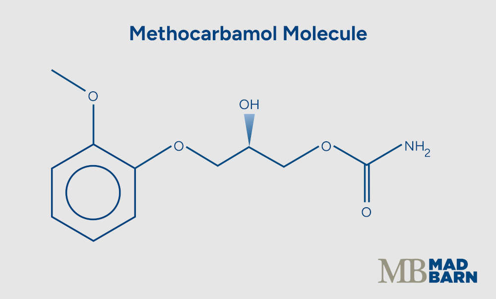 illustration of methocarbamol molecule