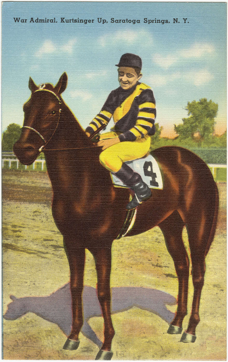 illustrated rendering of triple crown champion war admiral