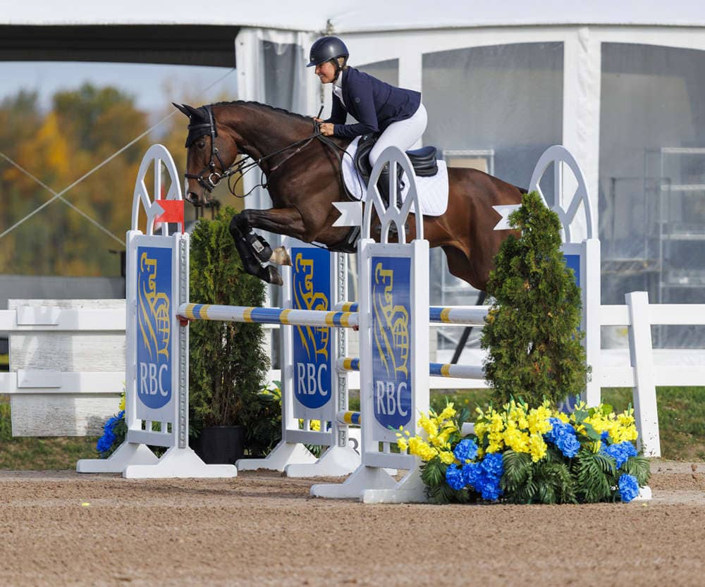 photo of claudia iannuccilli riding horse henri