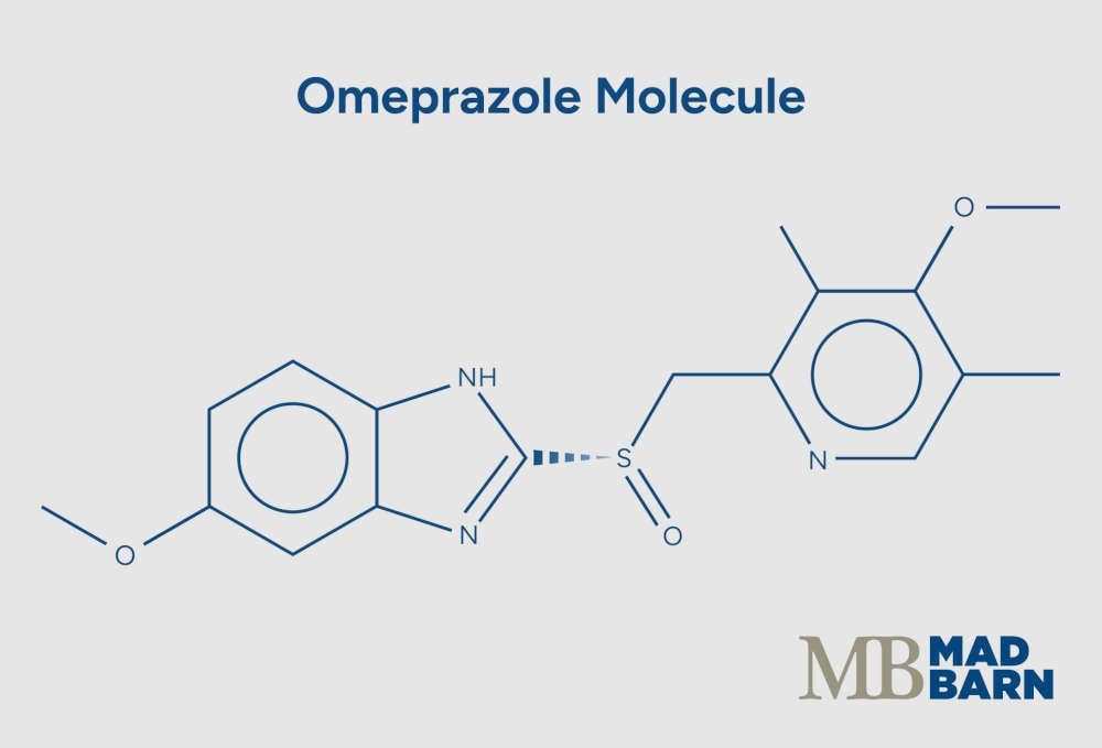 illustration of omeprazole molecule
