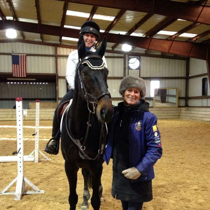 photo of claudia iannuccilli riding horse sherlock