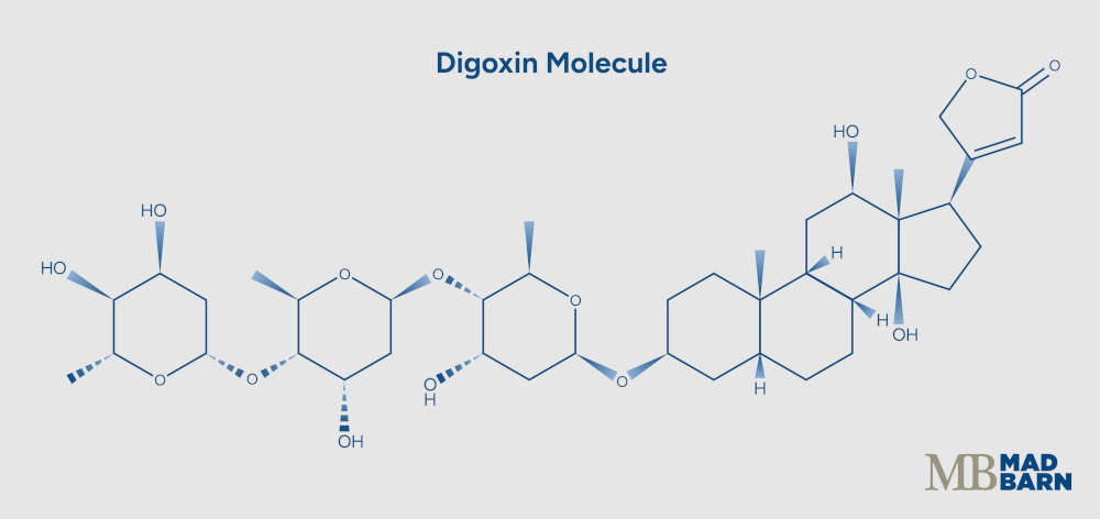illustration of digoxin molecule