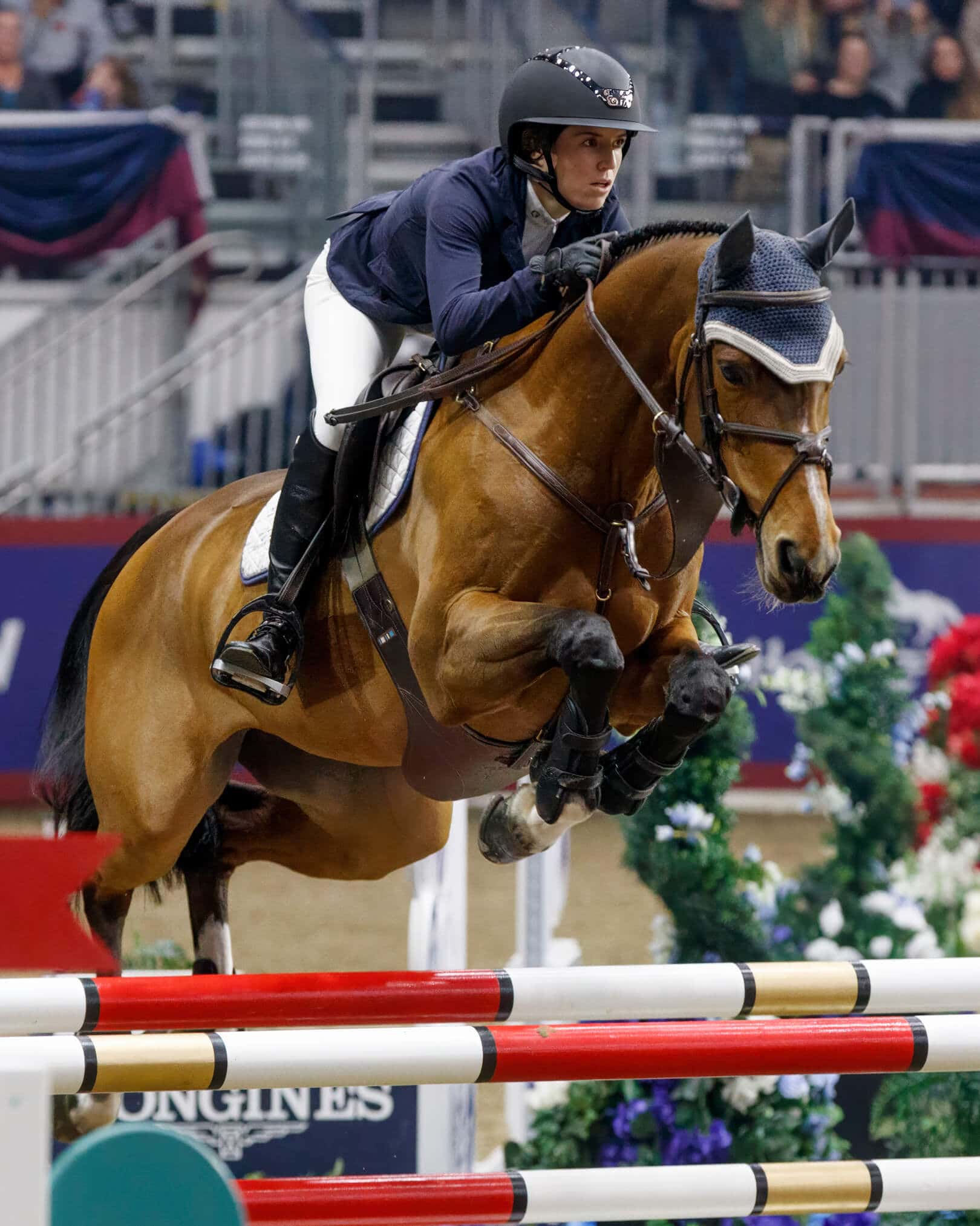 Ali Ramsay competing in show jumping