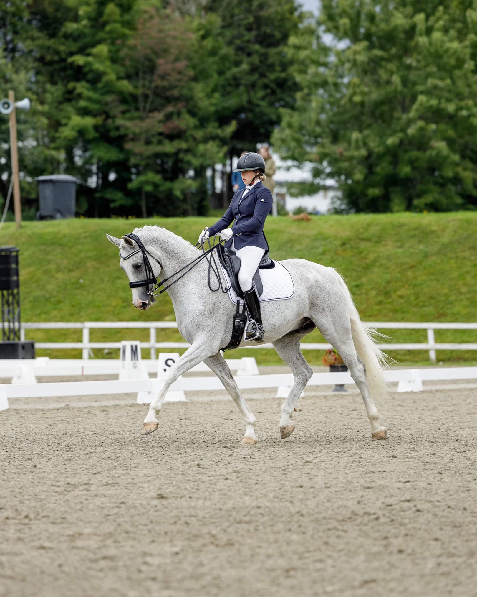 Allie Schmidt competing in dressage