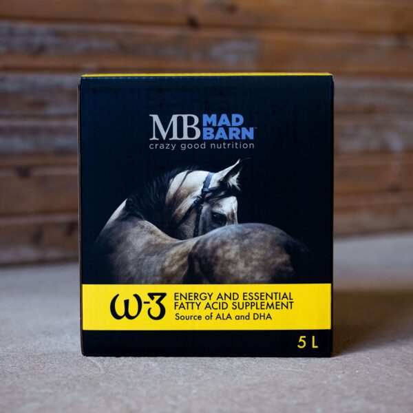 Mad Barn w-3 Oil DHA-enriched fat supplement for horses