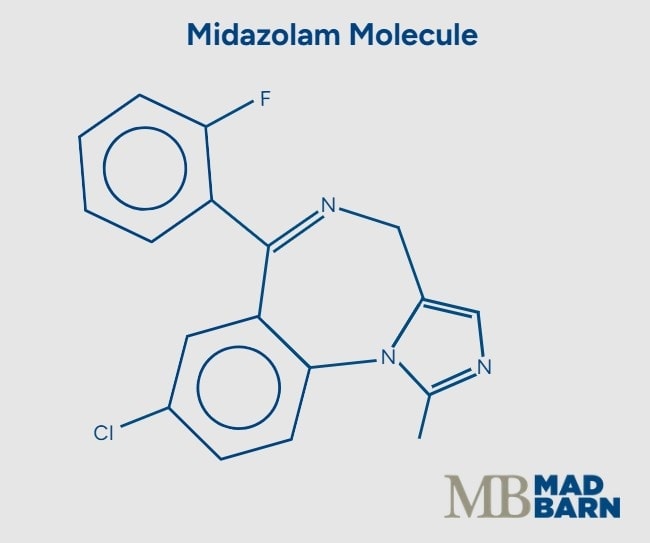 illustration of midazolam molecule