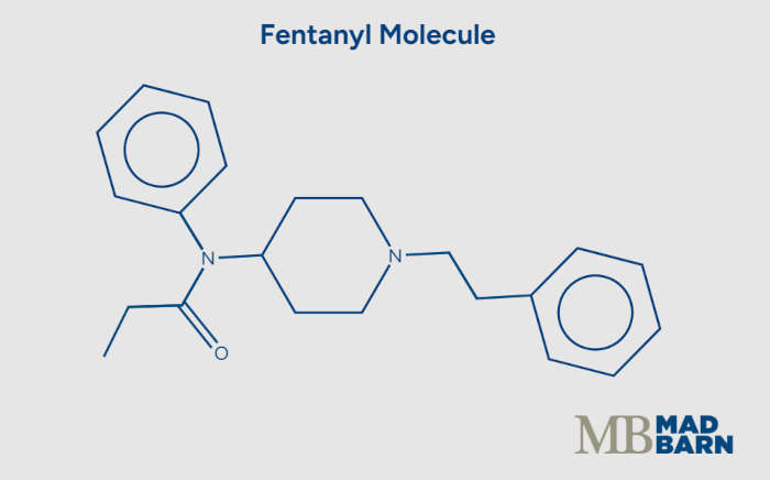 illustration of fentanyl molecule