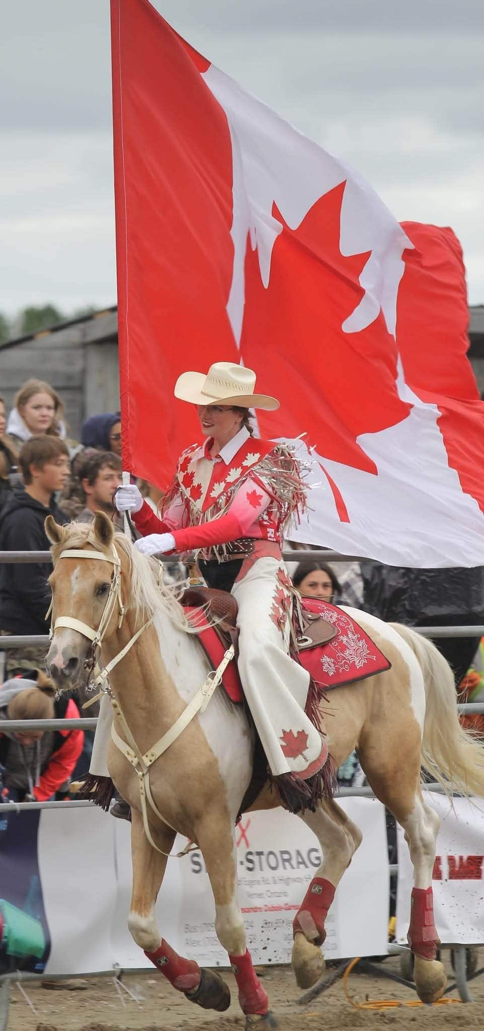 Zoe Northcott Riding for the Canadian Cowgirls Drill Team